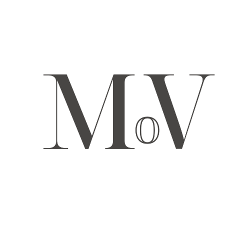 The logo for Multitude of Voyces Stylised text "MoV" in an elegant font.